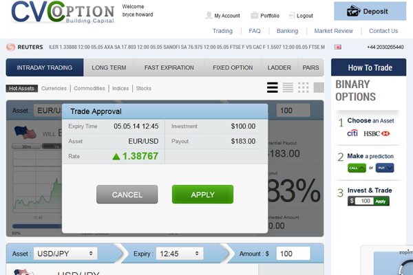 CVC Option screen shot