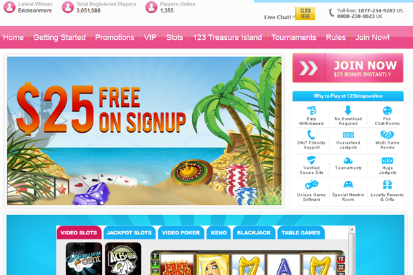 123 Bingo Online screen shot