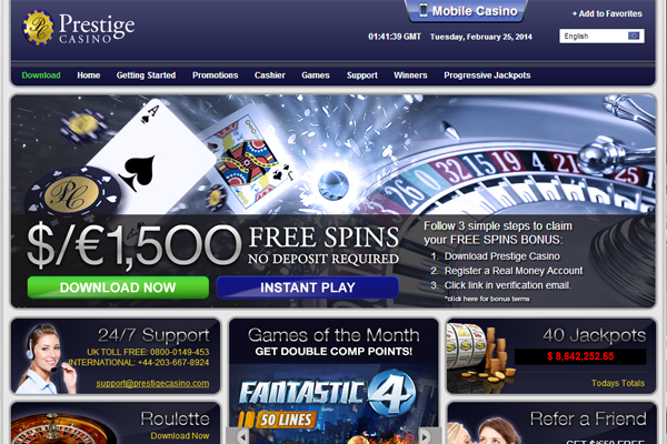Prestige Casino screen shot
