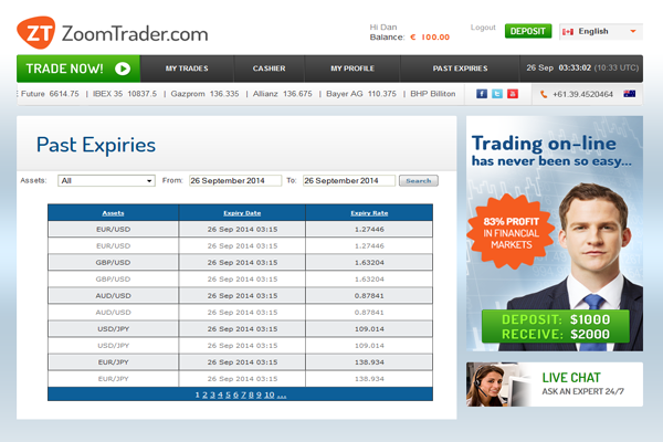 ZoomTrader screen shot