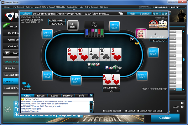 NetBet Poker screen shot