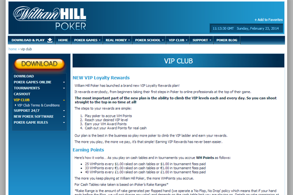 William Hill Poker screen shot