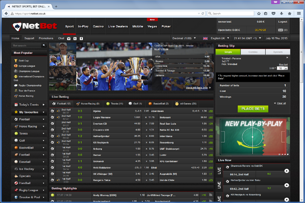 NetBet screen shot