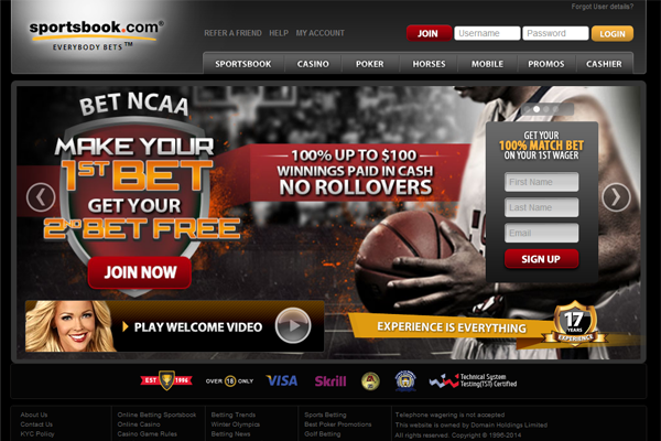 Sportsbook.com screen shot