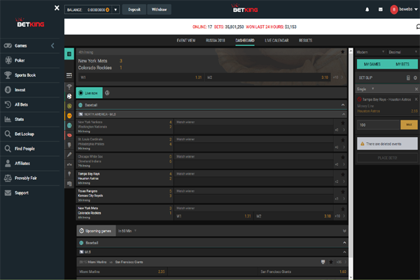 BetKing Sportsbook screen shot