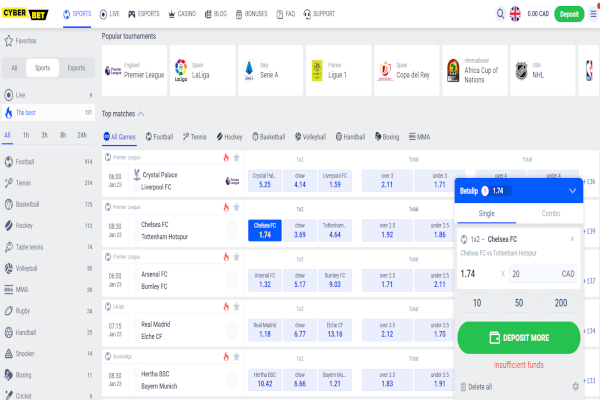 Cyberbet screen shot
