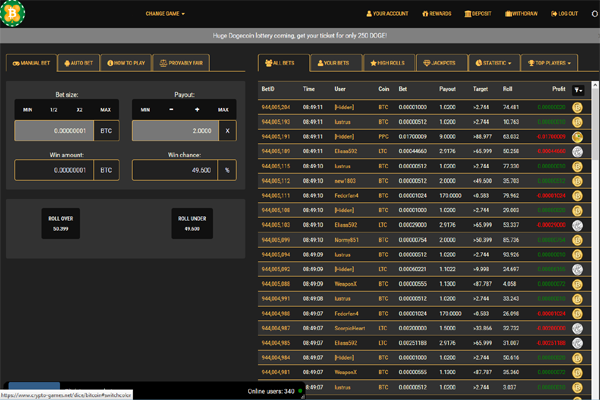 Crypto Games screen shot