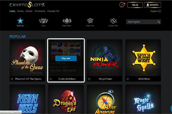 Crypto Slots screen shot