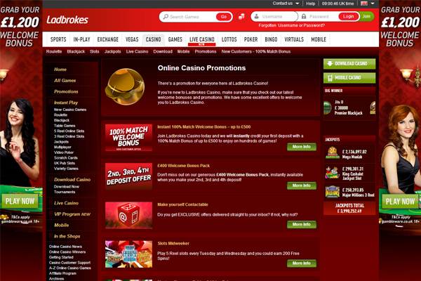 Ladbrokes Casino screen shot