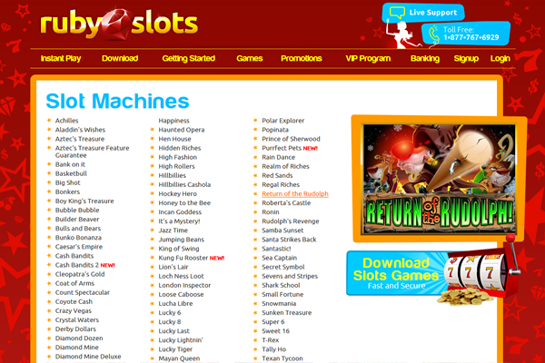 Ruby Slots screen shot