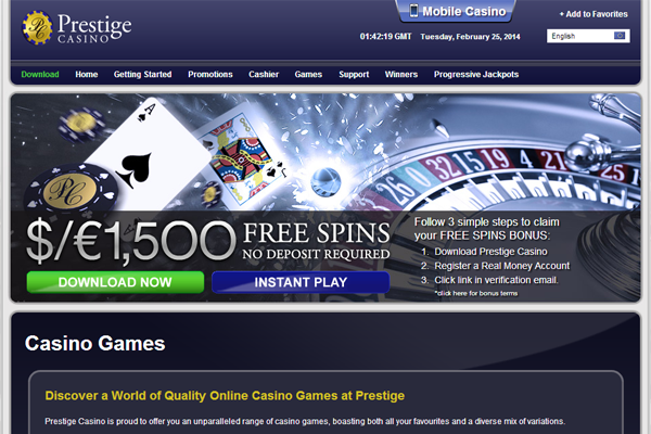 Prestige Casino screen shot