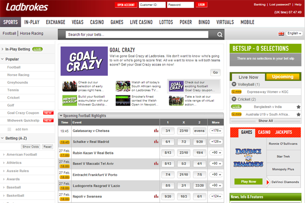 Ladbrokes screen shot